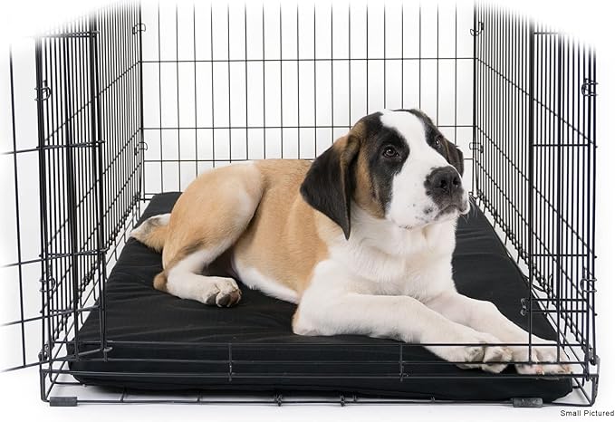 K9 Ballistics Tough Rip-Stop Orthopedic Dog Crate Bed - Durable, Removable, and Washable Cover, Kennel Crate Pad Fits in Crate, X-Large 47"x29", Standstone