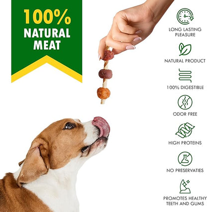 Dog Treats Rawhide Sticks Wrapped with Chicken 11 oz - Pet Natural Chew Treats - Grain Free Meat &amp; Human Grade Dried Snacks - Best for Small &amp; Large Dogs