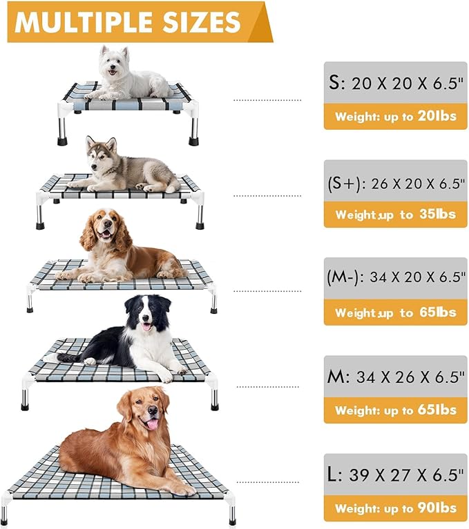 Elevated Outdoor Raised Dog Bed Outdoor Dogs Bed Lifted Pet Bed Dog Cot for Pet Taste Life, Start with A Pet Bed 20&