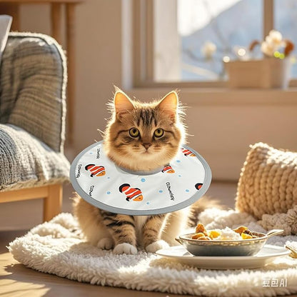 LOS ANDES Cat Recovery Collar, Adjustable Cat Protective Collar Alternative After Surgery, Protect Cat Neck Cones to Stop Licking Wound, Lightweight Elizabethan Collar for Kitten,Puppy