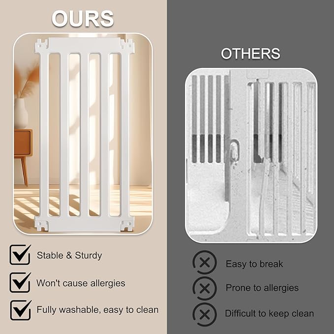Dog Playpen with Door, 12 Panels Puppy Playpen, 25.6” H Dog Pen for Small Cats and Dogs, Pet Fence for Indoor &amp; Outdoor, Non-Slip Pet Gate Made of Strong Plastic, White
