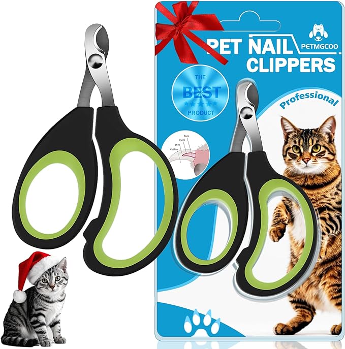 Cats &amp; Dogs Pets Nail Clippers &amp; Trimmers Rabbit Nail Clippers cat Nail Clippers for Indoor Cats cat Claw Clippers with Safety Guard Professional Grooming Tool for Cat Kitten(Green)