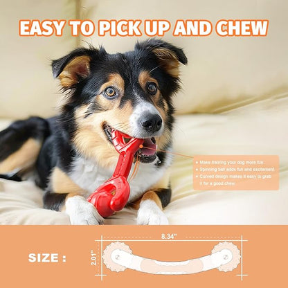 Indestructible Dog Toys for Aggressive Chewers - Heavy-Duty Chew Bones with Real Vanilla Flavor, Interactive &amp; Durable Toys for Medium/Large Dogs to Relieve Boredom