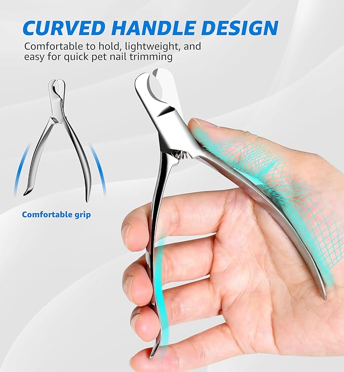 Pet Nail Clippers for Cats &amp; Small Medium Dogs Puppies, Cat Nail Trimmer with All-Steel Material, Extra-Sharp Durable Blades, Ergonomic Handle, Professional Grooming Tool with Free Nail File