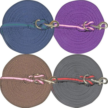 Dura-Tech Cushion Lunge Line for Horses | Stable Use &amp; Horse Training | Horse Lunge Line with Snap | Durable Horse Lead Rope | 30 Foot Length | Replaceable Brass Snap