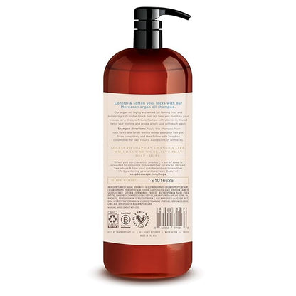 Soapbox Argan Shampoo &amp; Conditioner Set, Volumizing, Vegan, Color Safe, Harsh Sulfate &amp; Silicone Free, 1 Liter Each (Pack of 2)