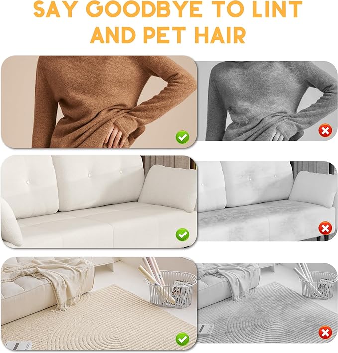 Pet Hair Remover, 2025 Upgrated Five-Finger Electrostatic Pet Hair Removal Gloves, Cat &amp; Dog Hair Remover for Couch, Furniture,Clothing, Animal Fur Removal Tool, Cat Grooming Gloves-2PCS