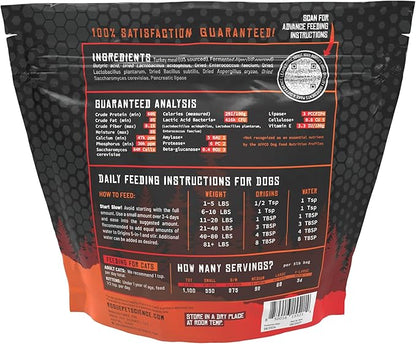 Origins 5-in-1 Dog Supplement - Powdered Food Topper w/Natural Turkey Protein- Supports Healthy Digestion, Skin, and Coat - Helps Reduce Itching &amp; Joint Inflammation (2LB)