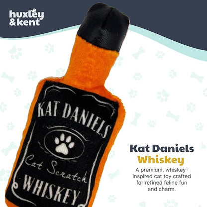 Huxley &amp; Kent Plush Cat Toy - Interactive Catnip Toy for Cats &amp; Kittens - Soft Kitty Toy with Crinkle &amp; Catnip - Fun Indoor Play Toy - Kat Daniels Whiskey