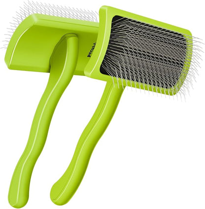 Pecute Slicker Brush for Dogs &amp; Pet Comb, Professional Grooming Dog Brush for Goldendoodles, Poodles, Labradoodles, with Extra Long Soft Pins to Effectively Remove Tangles, Knots and Mats, 2PCS