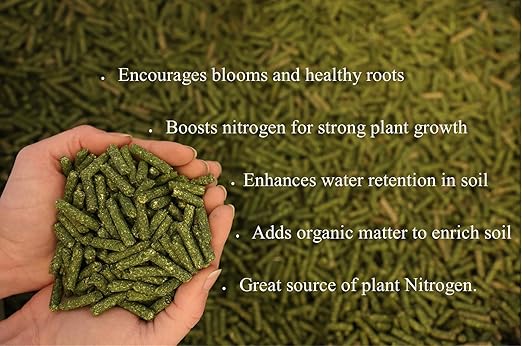 Alfalfa Meal Pellets 16 Pounds Organic Fertilizer for Flowers, Vegetables &amp; Trees - Ideal Rabbit Food, Hamster Food, Timothy Hay Alternative - Lancaster Agriculture Products (16 Pounds)