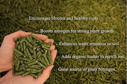Alfalfa Meal Pellets 16 Pounds Organic Fertilizer for Flowers, Vegetables &amp; Trees - Ideal Rabbit Food, Hamster Food, Timothy Hay Alternative - Lancaster Agriculture Products (16 Pounds)