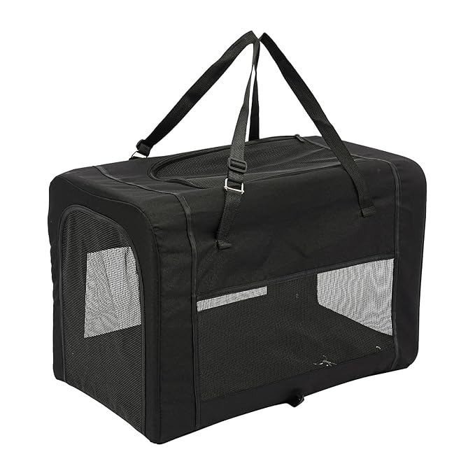 Double Pet Stroller with Detachable Carriers, Large Cat &amp; Dog Stroller with 4 Wheels, Foldable Pet Strollers Small &amp; Medium Dogs Cats 77lbs (Black)