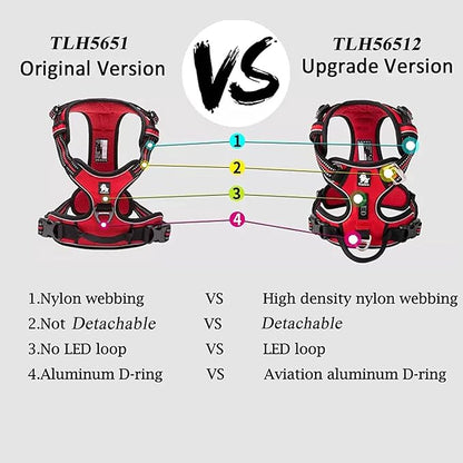 Truelove Dog Harness No Pull Nylon Reflective Pet Harness Adjustable Comfortable Control Step-in Brilliant Colors TLH56512 Orange