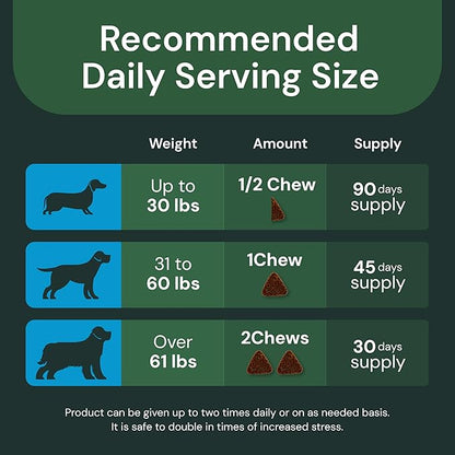 VETRISCIENCE Veterinary Strength Calm &amp; Confident Chews - Stress Supplement for Pets - Supports Brain Function for Cats &amp; Dogs - with L-Theanine, Thiamine &amp; More - 60 Count