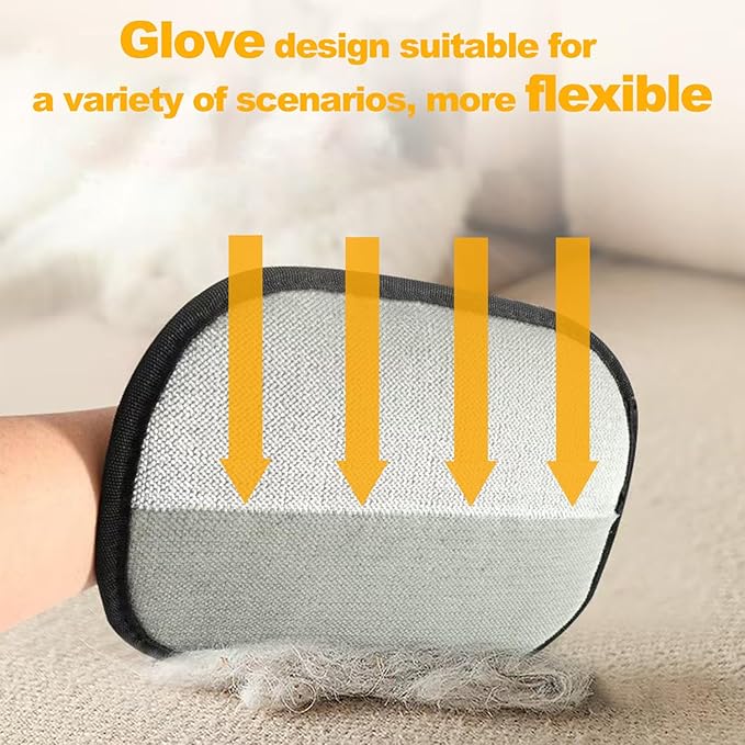 2 Pack Pet Hair Removal Gloves for Cats &amp; Dogs,2025 Electrostatic Pet Hair Removal Gloves for Bedding,Reusable &amp; Washable Efficient Grooming Gloves for Clothing,Furniture,Carpet,Car Seat,Pet Grooming