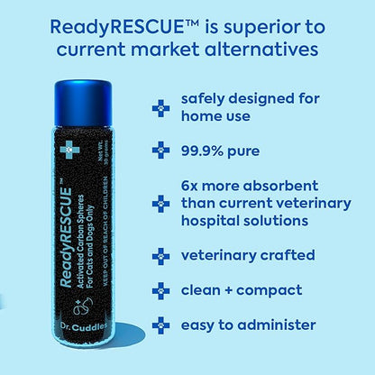 ReadyRESCUE - Dog First Aid Kit Essential - Activated Charcoal Detox for Dogs, Cats, Pets - Animal First Aid Kit - Dog Medical Emergency Kit - Dog Travel Essentials - 30g (1 Vial of 30g)