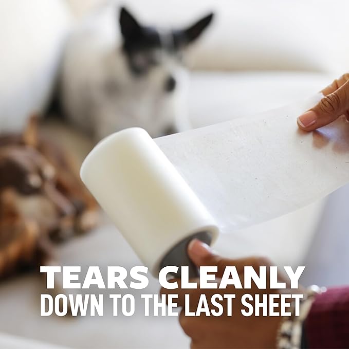 Scotch-Brite Pet Hair Pickup Extra Sticky Lint Roller, Designed for Removing Fur + Fluff on Couches, Clothes, Dog and Cat Beds, &amp; More, 6 Pack, 420 Easy-Tear Adhesive Sheets Total