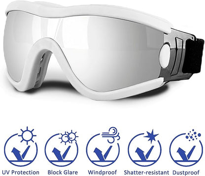 Small Dog Sunglasses with Adjustable Strap UV Protection, Winproof Puppy Sunglasses, Suitable for Dogs Eyes Protection，Soft Dog Goggles