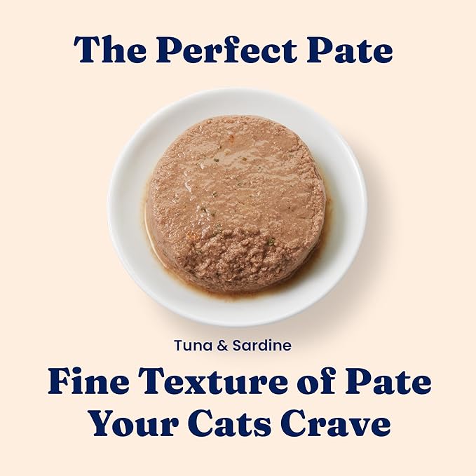 Solid Gold Wet Cat Food Pate - Healthy Canned Cat Food Pate w/Real Tuna &amp; Sardine, Omega Fatty Acids, Vitamins &amp; Minerals - Grain Free &amp; Gluten Free Can Meals for Cats &amp; Kittens - 24ct/3oz Can