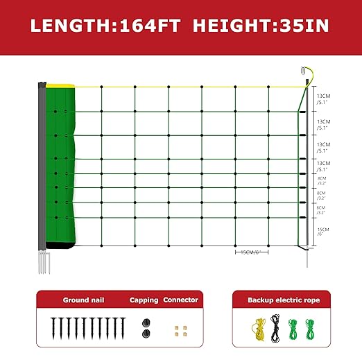 Electric Fence Netting, 164&