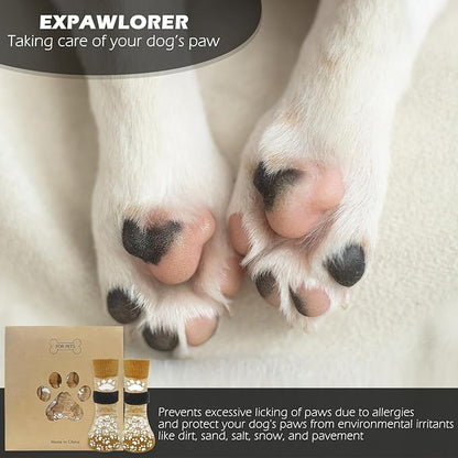 EXPAWLORER Anti Slip Dog Socks to Prevent Licking Paws, Dog Shoes for Hot Pavement, Dog Booties for Small Medium Large Senior Dogs, Traction Control Dog Boots &amp; Paw Protectors for Hardwood Floors