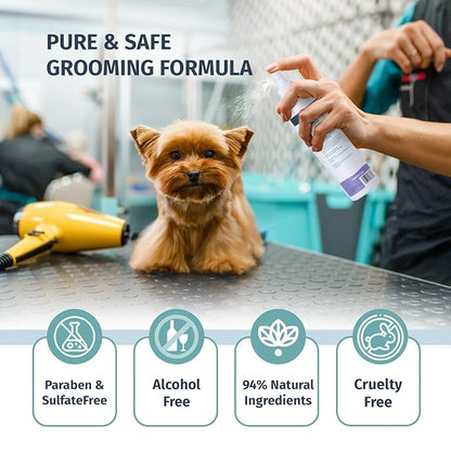 Luxury Male Pet Cologne - Fresh Lavender Scent, 3-in-1 Formula Conditions &amp; Moisturizes, Made with 94% Natural Ingredients, Long Lasting Fragrance, Safe &amp; Easy to Use | 8 fl oz