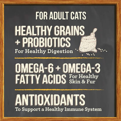 Merrick Purrfect Bistro Premium Healthy Grains Dry Cat Food For Adult Cats, Real Chicken And Brown Rice Recipe - 12.0 lb. Bag