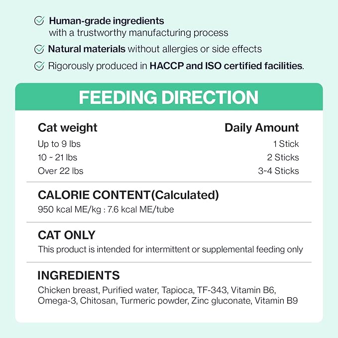 Dr.by Cat Breath Bronchial Supplements Cat Sneezing Treatment Asthma Cold Cough Nose Relief Respiratory&amp;Immune Support with TF-343-30 lickable Formula Individually Packaged, Chicken (3 Packs (25.5OZ))