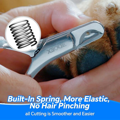 Dog Cat Nail Clippers for Large Dogs Heavy Duty Dog, Professional Stainless Steel Pet Nail Trimmers, Sharp &amp; Safe with Ergonomic Handle, Built-in Nail File