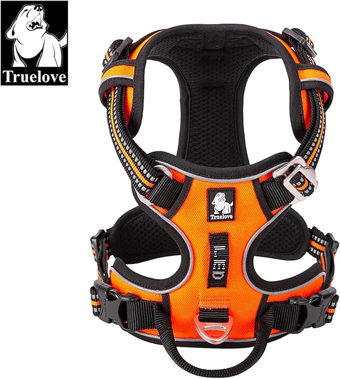 TRUE LOVE Dog Harness No Pull Nylon Reflective Pet Harness Adjustable Comfortable Control Step-in Brilliant Colors Truelove TLH56512