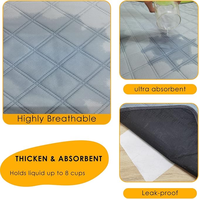 4 Pack Guinea Pig Cage Liners for C&amp;C 2x1 Habitat Washable Guinea Pig Bedding Super Absorbent | Waterproof | Non Slip| Reusable Guinea Pig Pee Pads for Small Animals Cages-28 x 14 Inch