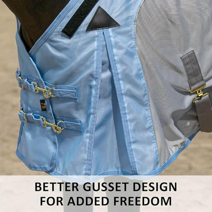 Schneiders Adjusta-Fit Mosquito Mesh Hybrid II Horse Fly Sheets | Ultimate Insect &amp; UV Protection for Equine Comfort
