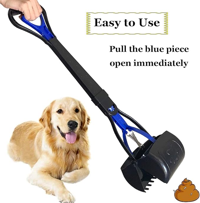 Non-Breakable Pooper Scooper for Large Medium &amp; Small Dogs Heavy Duty, 28“Long Handled Dog Poop Scooper for Grass,Durable Dog Poop Pick Up Tool, Poop Grabber