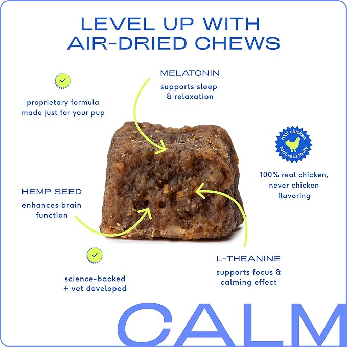 Native Pet Calming Chews for Dogs - Melatonin for Dogs Anxiety Relief - Grain Free All Natural Hemp Calming Treats &amp; L-Theanine Helps Manage Stress &amp; Separation Anxiety - Puppy Sleep Aid - 30 Chews