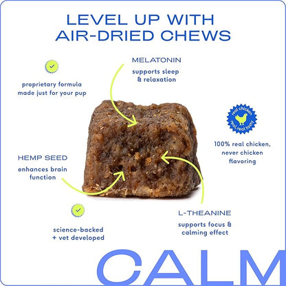 Native Pet Calming Chews for Dogs - Melatonin for Dogs Anxiety Relief - Grain Free All Natural Hemp Calming Treats &amp; L-Theanine Helps Manage Stress &amp; Separation Anxiety - Puppy Sleep Aid - 30 Chews