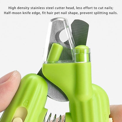 Cactus Shaped Cat Nail Clippers - Durable, Ergonomic Pet Grooming Tool for Cats &amp; Kittens - Safe, Sharp, and Comfortable Claw Trimmer(Green)