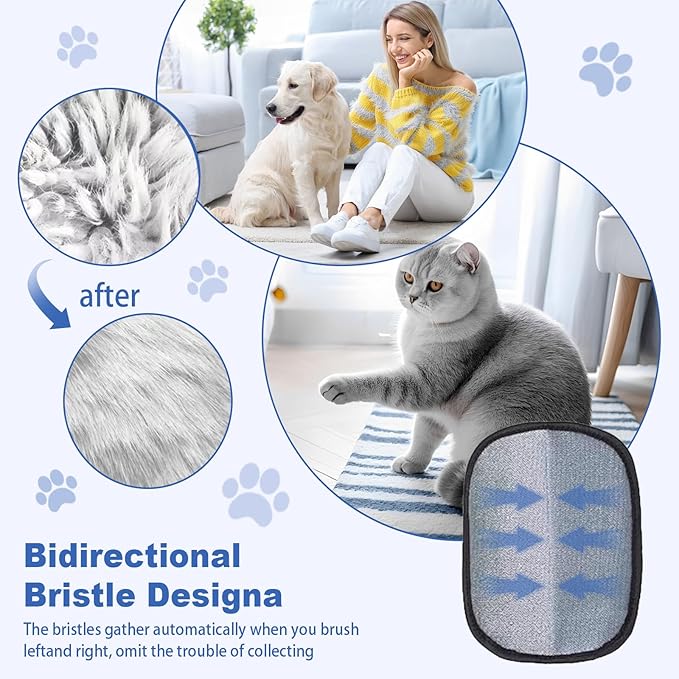 3Pcs Pet Hair Removal Gloves, Reusable Electrostatic Pet Hair Removal Gloves,Upgraded Animal Fur Removal Tool for Cats &amp; Dogs