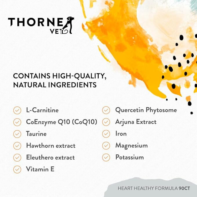 ThorneVET Heart Healthy Formula – Cardiovascular Support for Dogs &amp; Cats, 90 Soft Chews