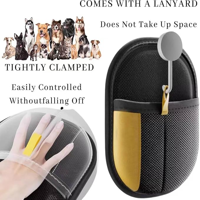 Whisker Gizmo Pet Hair Remover，Reusable Pet Hair Remover Glove，Pet Hair Removal Glove, Ultimate Pet Grooming Glove for Cats &amp; Dogs - Dual-Sided Electrostatic Pet Hair Remover Mittens (2PCS)