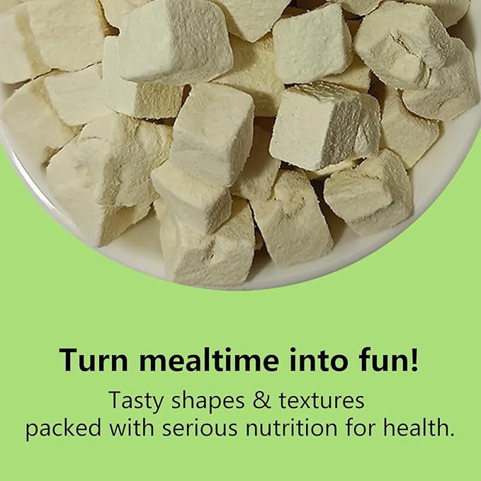 Freeze-Dried Tofu Hamster Treats, Grain-Free &amp; Healthy Chews, High Protein Natural Snacks for Small Pets, Rabbits, Gerbils, Mice Degus, Chinchilla, 4.5 oz Pack