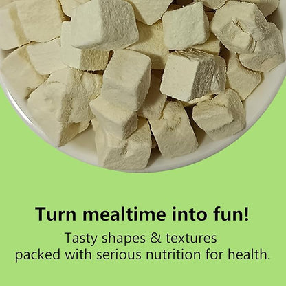 Freeze-Dried Tofu Hamster Treats, Grain-Free &amp; Healthy Chews, High Protein Natural Snacks for Small Pets, Rabbits, Gerbils, Mice Degus, Chinchilla, 4.5 oz Pack