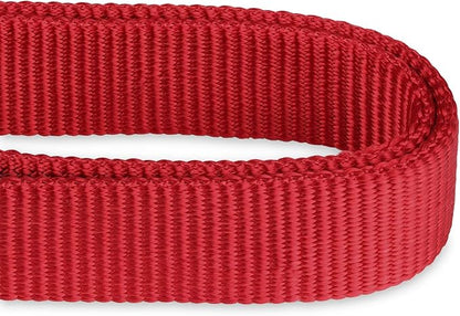 Hyhug Martingale Buckle - Free Dog Collar: Non - Slip Heavy - Duty Nylon, Escape - Proof, Colorfast &amp; Adjustable for Large, Medium &amp; Small Dog Breeds(Medium,Red)