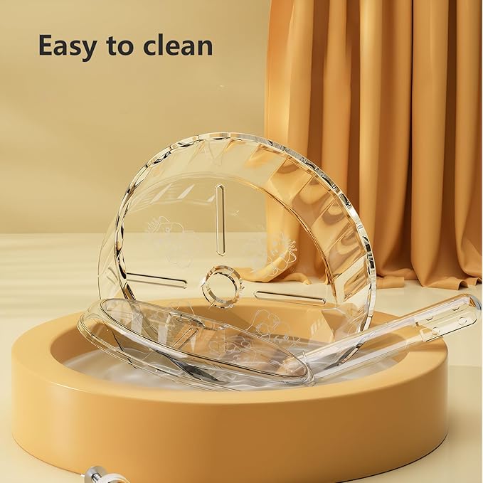 Silent Hamster Wheel – 8.3 Inch Syrian Hamster Running Wheel, Anti-Skid &amp; Height Adjustable, Easy to Clean (8.3inch)