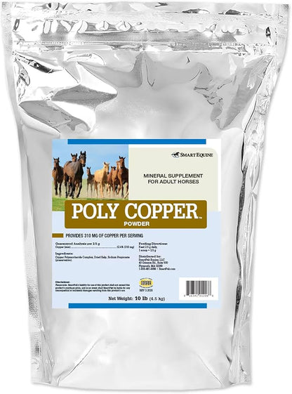Uckele by SmartEquine Poly Copper | Equine Horse Coat Supplements for Skin | Vitamins &amp; Minerals Supplements for Horses Bones and Metabolism | 10 lb Bag