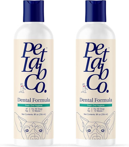 PetLab Co. Dog Dental Formula - Keep Dog Breath Fresh and Teeth Clean - Supports Gum Health - Dog Water Additive Dental Care Targets Tartar - 2pack