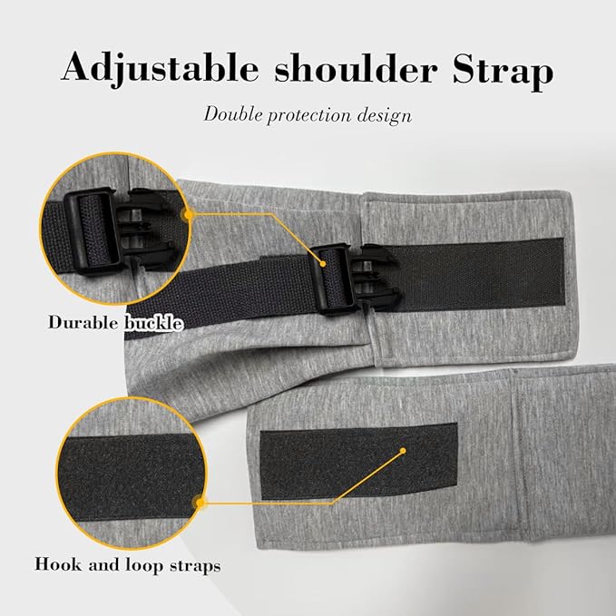 Dog &amp; Cat Carrier Sling, Adjustable Soft Padded Shoulder Puppy Carrier, Hands-Free Dog Carrier Bag with Double Safety Buckles Premium Material for Outdoor Travel (Light Gray, L)