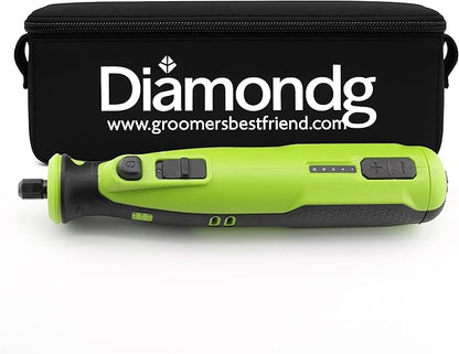Diamondg Cordless Dog Nail Grinder with Quiet Sound &amp; LED Tip for Large &amp; Small Dogs, 4hrs. Runtime - Electric Dog Nail Trimmer, Heavy Duty Rotary Tool Alternative to Toenail Clippers &amp; Filers