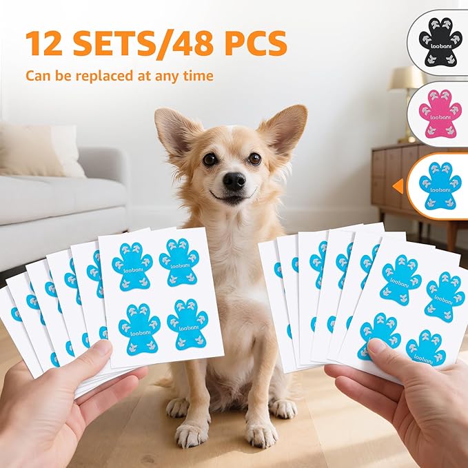Loobani Paw Pads for Dogs Traction: Anti Slip Dog Paw Grippers for Senior Dogs Walking on Hardwood Slippery Floors - Dog Paw Protector Stickers for Prevent Licking &amp; Wound Care, Easy Using