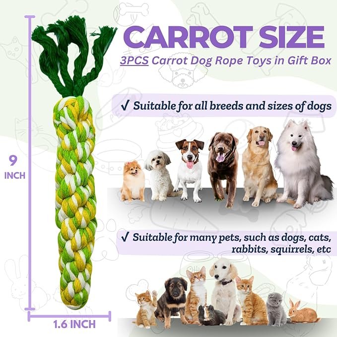 3PCS Rainbow Woven Pet Chew Set, Colorful Puppy Teething Chews, Dog Chew Toys, Cat Teething Playset, Soft &amp; Safe Interactive Pet Chews